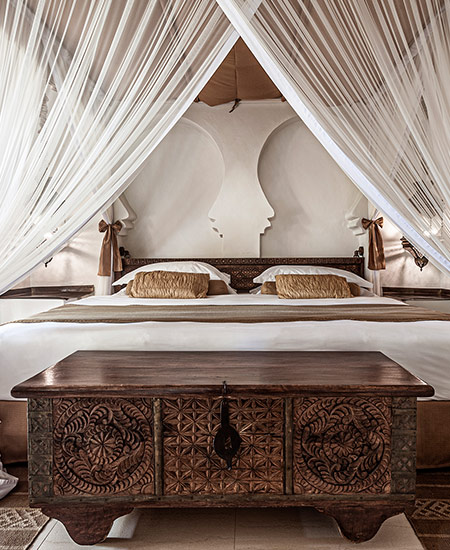Luxury villa bedroom interior