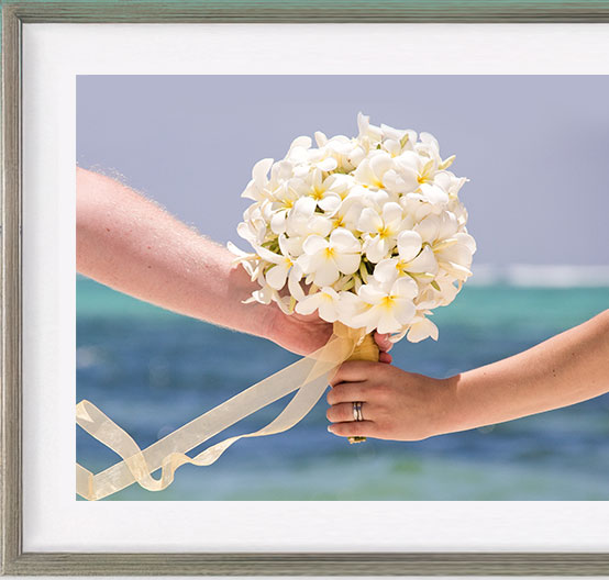 Wedding ceremony decoration on the white sand beach at Baraza Zanzibar